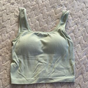 Wallflower Light Green Ribbed Tank